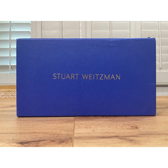 Stuart Weitzman Power 75 Pumps Black Leather Upper Size 7.5 NIB Dressy Elegant - Picture 12 of 12